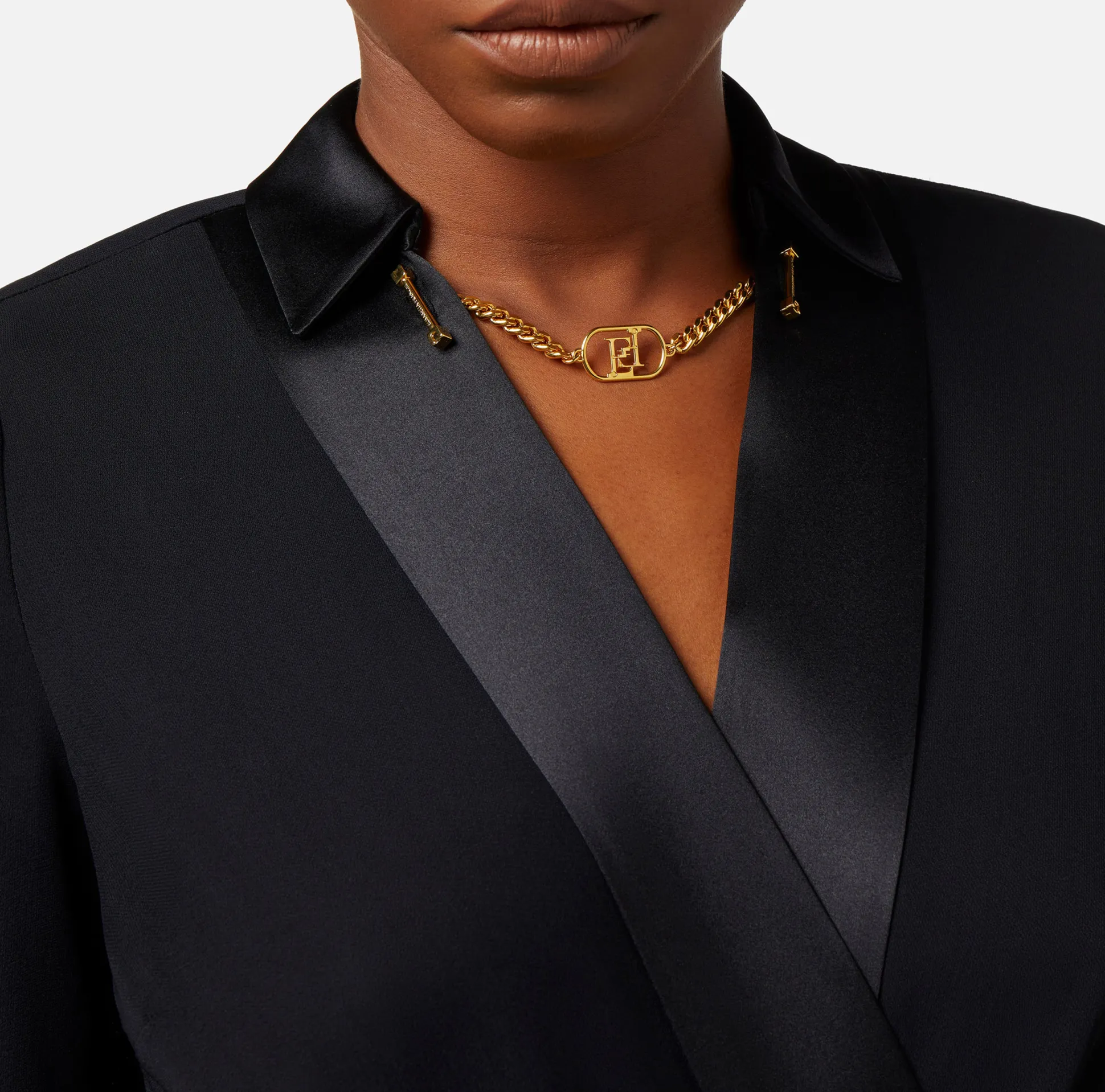 Elisabetta Franchi Top, T-Shirt & Body^Camicia Body Incrociata In Georgette Di Viscosa