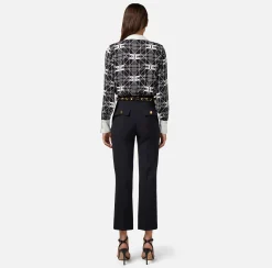 Elisabetta Franchi Top, T-Shirt & Body^Camicia Body Incrociata In Georgette Di Viscosa Stampata
