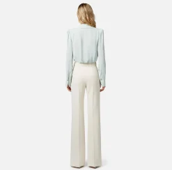 Elisabetta Franchi Camicie E Bluse^Camicia Cropped In Georgette Di Viscosa Con Catena Foulard