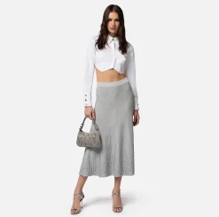 Elisabetta Franchi Camicie E Bluse^Camicia Cropped In Popeline Di Cotone