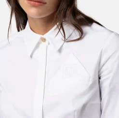Elisabetta Franchi Camicie E Bluse^Camicia Cropped In Popeline Di Cotone