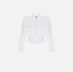 Elisabetta Franchi Camicie E Bluse^Camicia Doppiata In Popeline Di Cotone