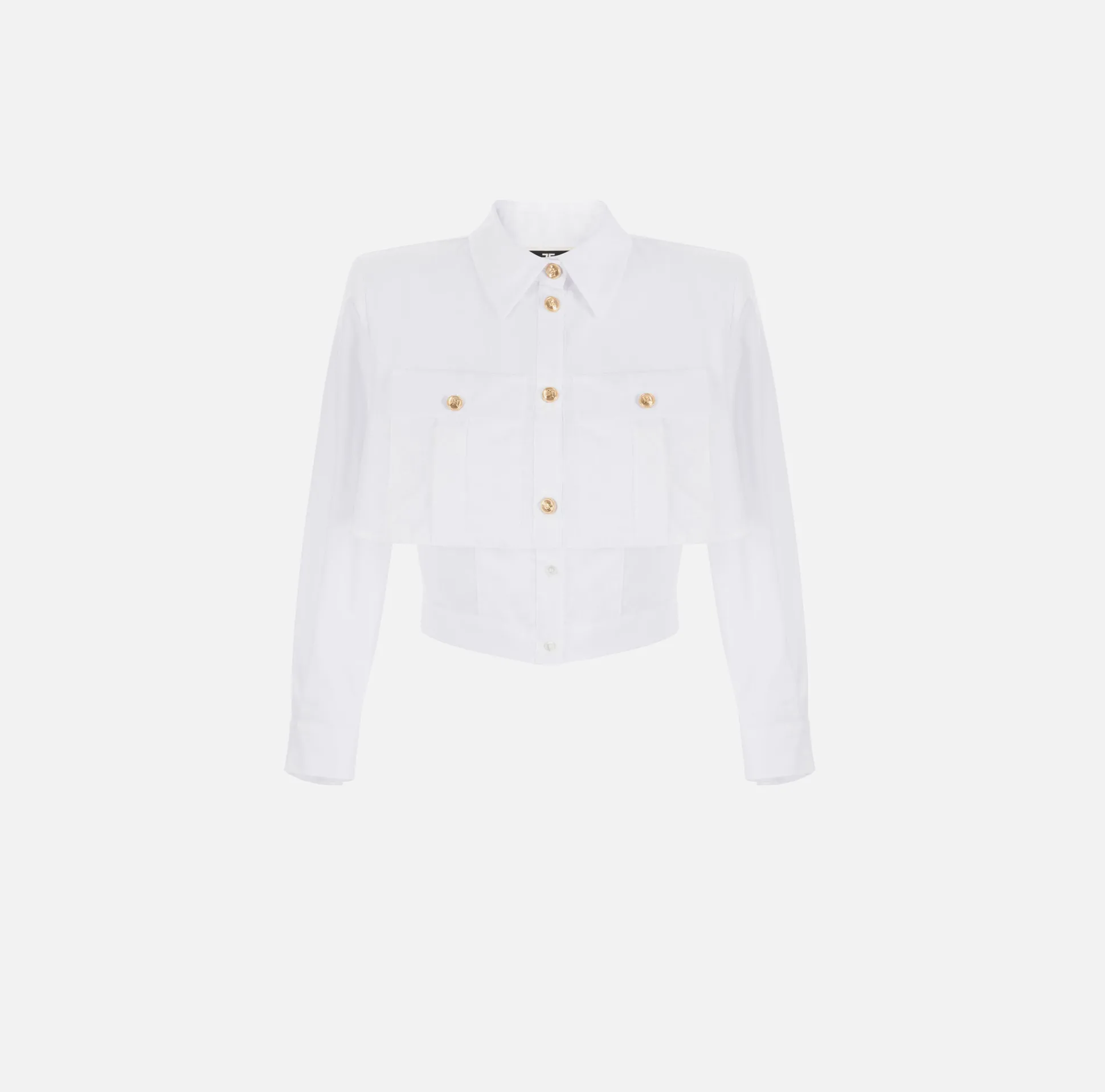 Elisabetta Franchi Camicie E Bluse^Camicia Doppiata In Popeline Di Cotone