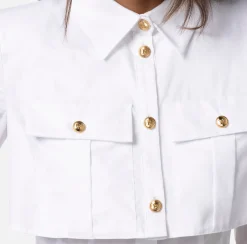 Elisabetta Franchi Camicie E Bluse^Camicia Doppiata In Popeline Di Cotone