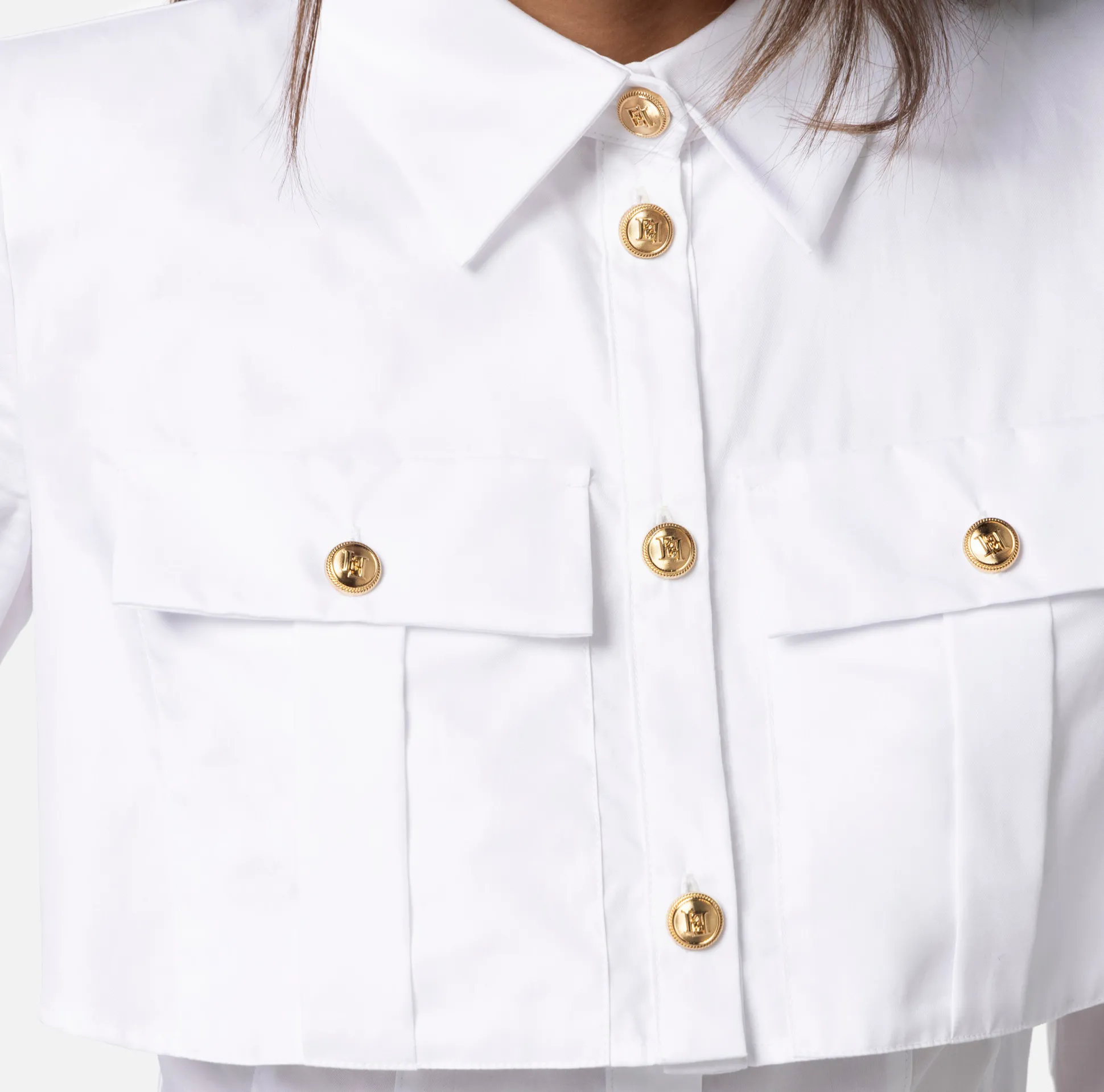 Elisabetta Franchi Camicie E Bluse^Camicia Doppiata In Popeline Di Cotone