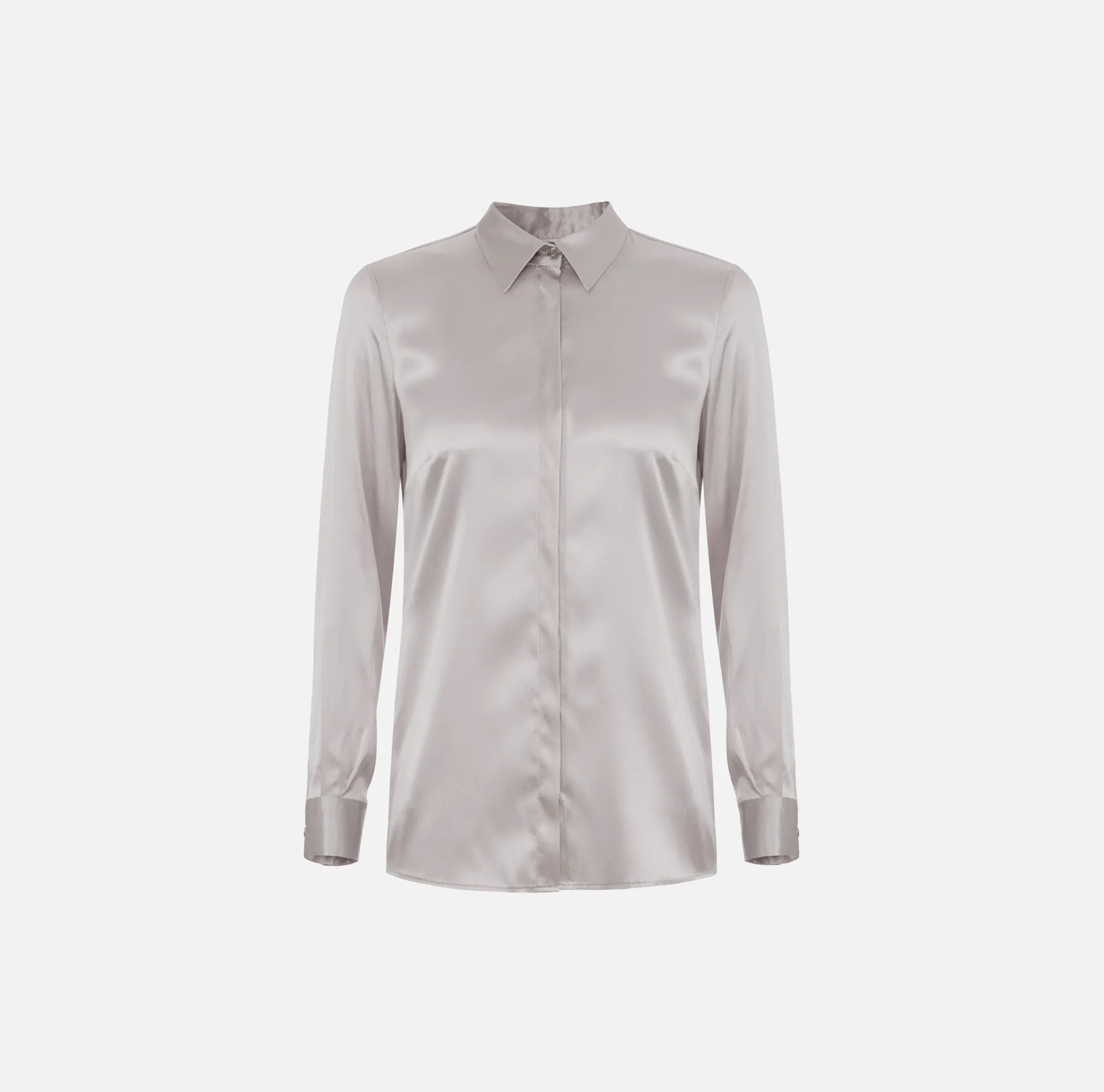 Elisabetta Franchi Camicie E Bluse^Camicia Dritta In Raso Di Seta