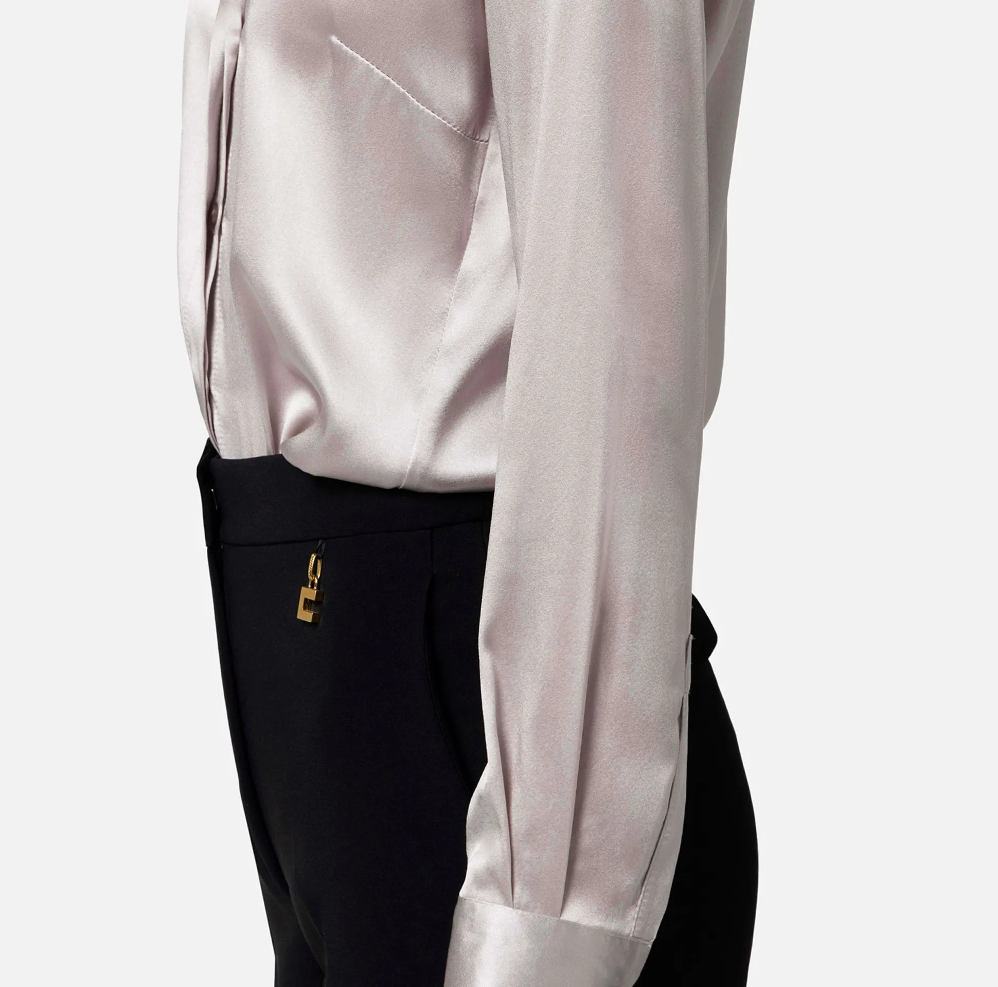 Elisabetta Franchi Camicie E Bluse^Camicia Dritta In Raso Di Seta
