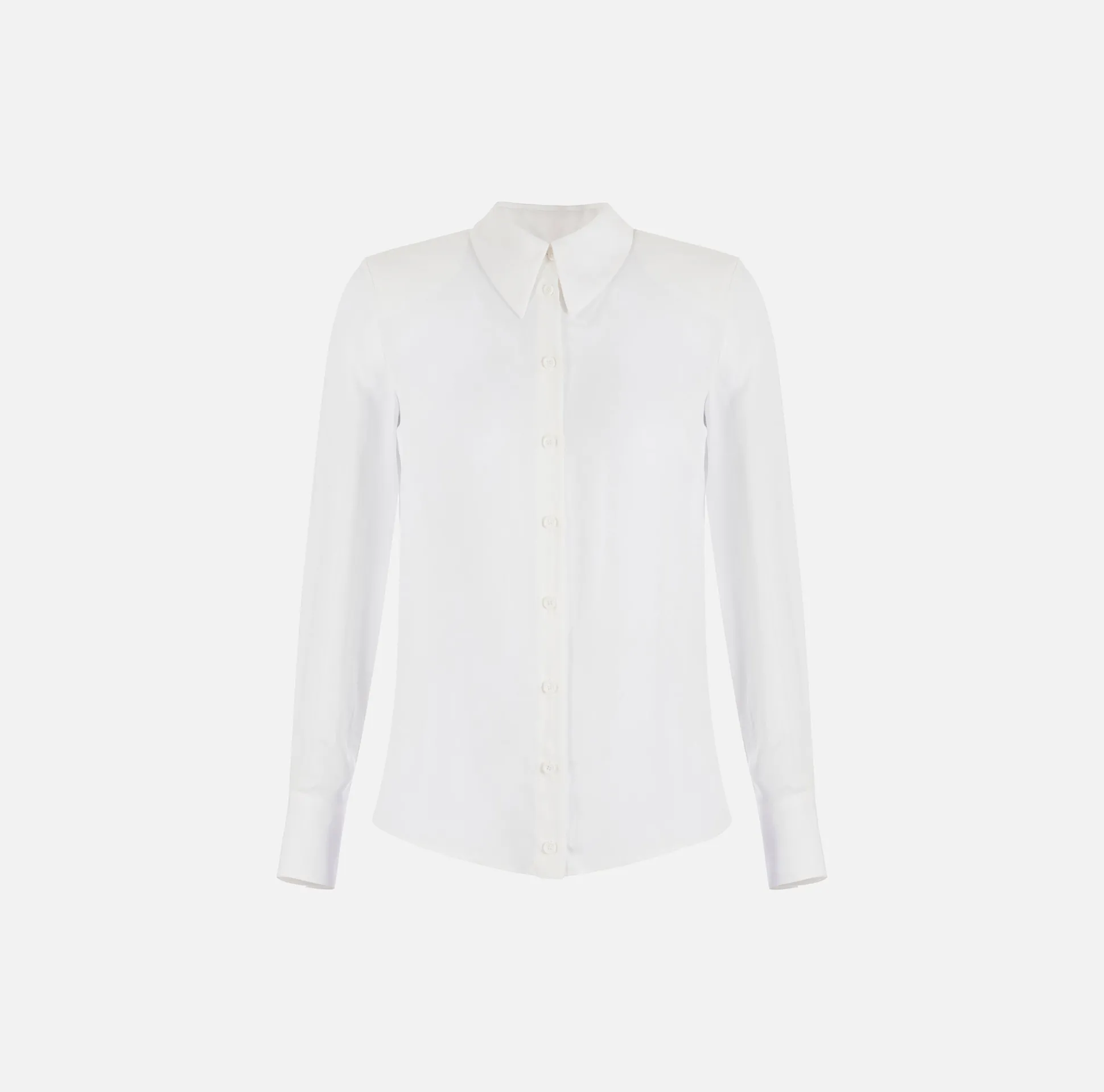 Elisabetta Franchi Camicie E Bluse^Camicia In Georgette Di Viscosa Con Stampa Logo