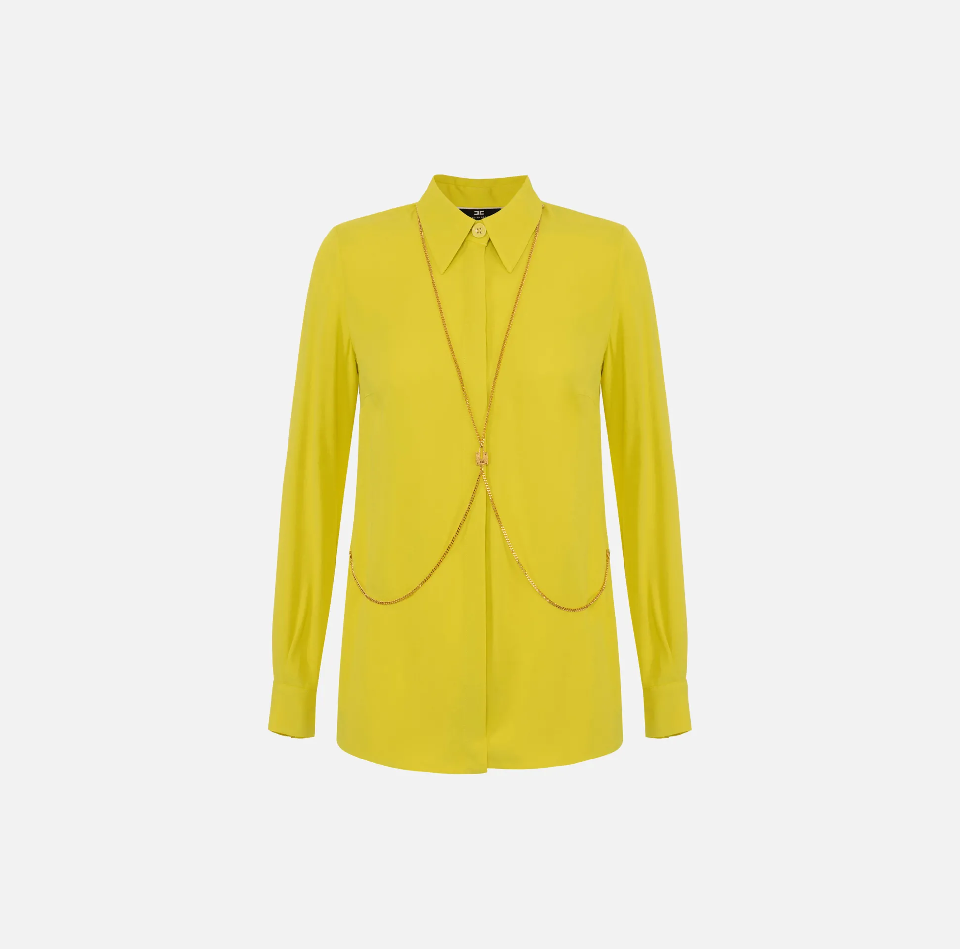 Elisabetta Franchi Camicie E Bluse^Camicia In Georgette Di Viscosa Con Body Chain