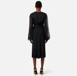 Elisabetta Franchi Camicie E Bluse^Camicia In Voile Di Seta Con Fusciacca
