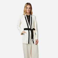 Elisabetta Franchi Maglieria E Felpe^Cardigan Kimono In Viscosa Jacquard