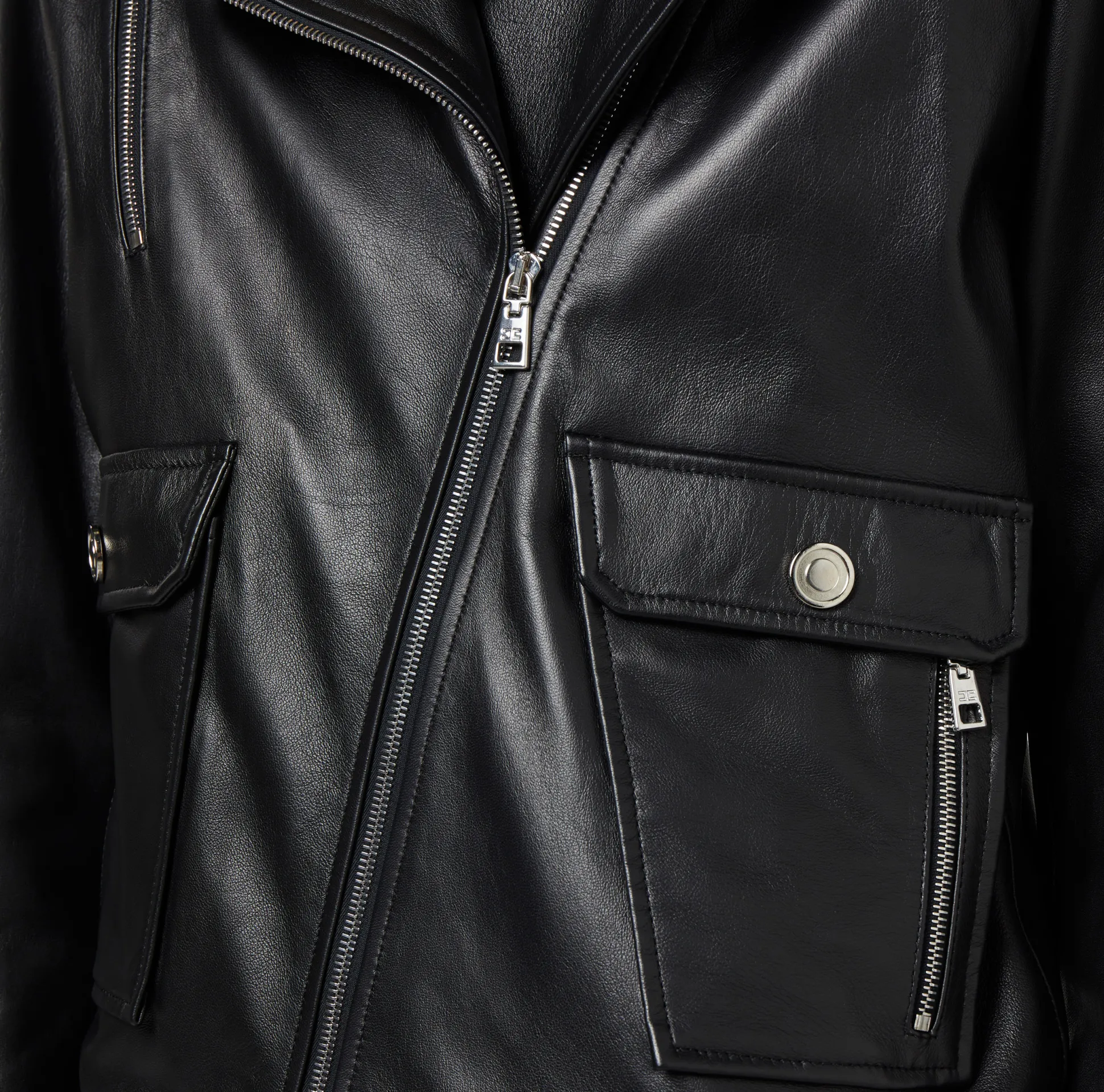 Elisabetta Franchi Giacche & Trench^Chiodo In Pelle