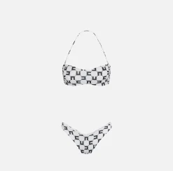 Elisabetta Franchi Beachwear^Costume A Due Pezzi In Lycra Stampa Logo Doppia C