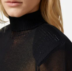 Elisabetta Franchi Maglieria E Felpe^Dolcevita In Viscosa Con Spalline