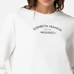Elisabetta Franchi Maglieria E Felpe^Felpa Girocollo In Cotone Con Stampa Logo