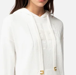 Elisabetta Franchi Maglieria E Felpe^Felpa In Cotone Boucle Con Logo