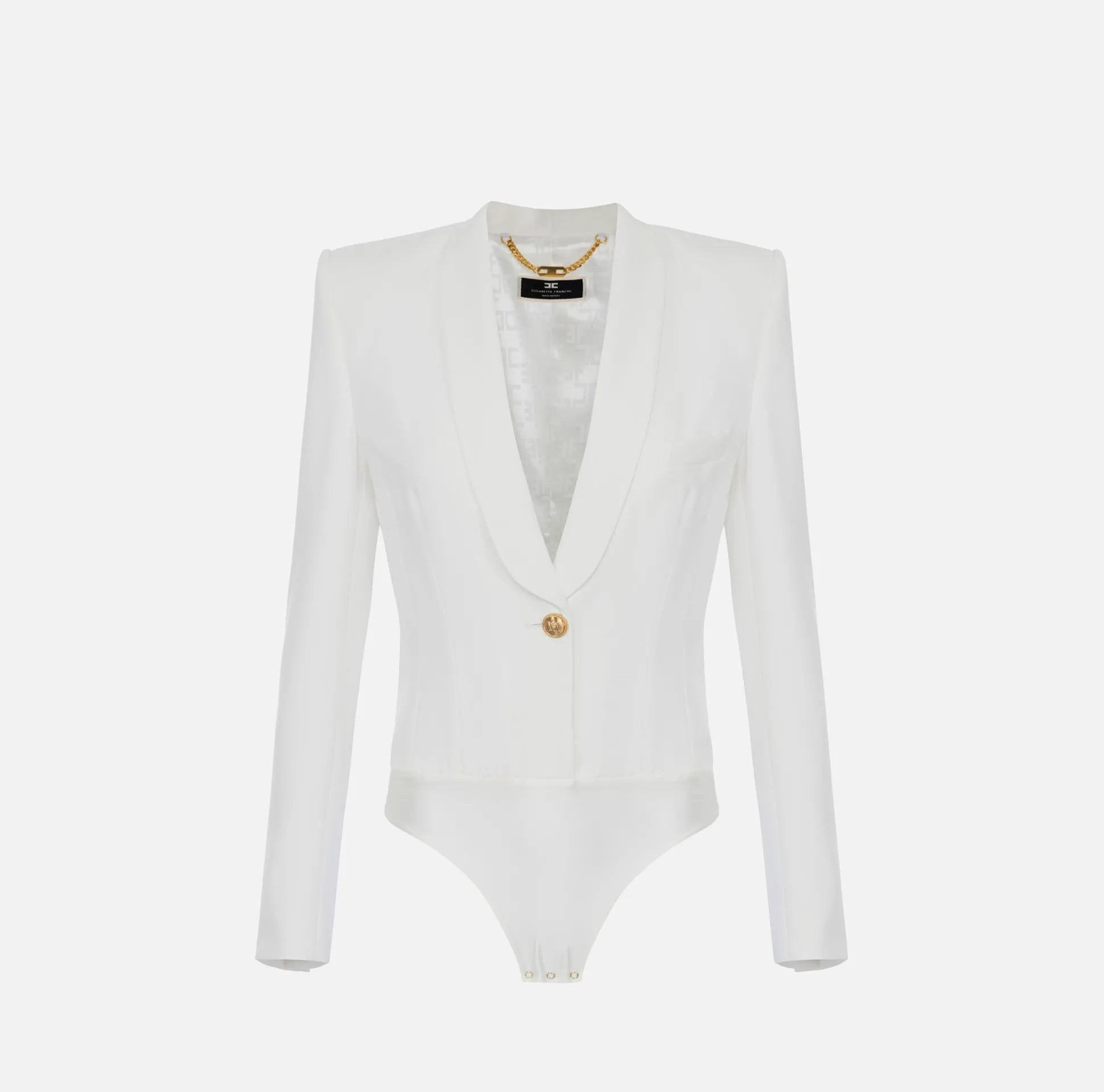 Elisabetta Franchi Top, T-Shirt & Body^Giacca A Body In Crepe Con Rever Sciallato