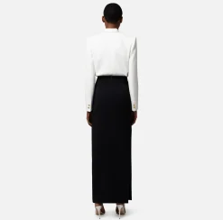 Elisabetta Franchi Top, T-Shirt & Body^Giacca A Body In Crepe Con Rever Sciallato