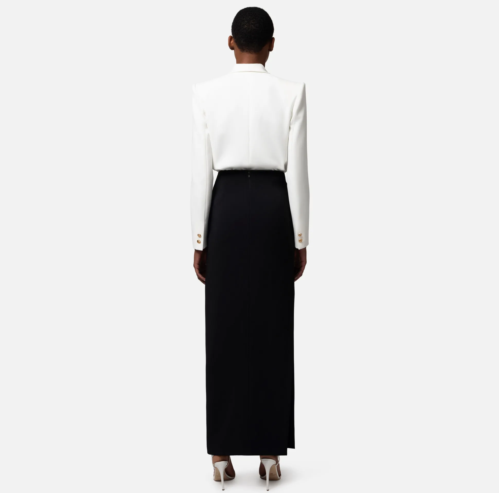 Elisabetta Franchi Top, T-Shirt & Body^Giacca A Body In Crepe Con Rever Sciallato