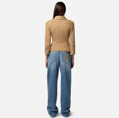 Elisabetta Franchi Giacche & Trench^Giacca Cropped In Tweed Lurex Con Catena