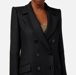 Elisabetta Franchi Giacche & Trench^Giacca Doppiopetto In Crepe