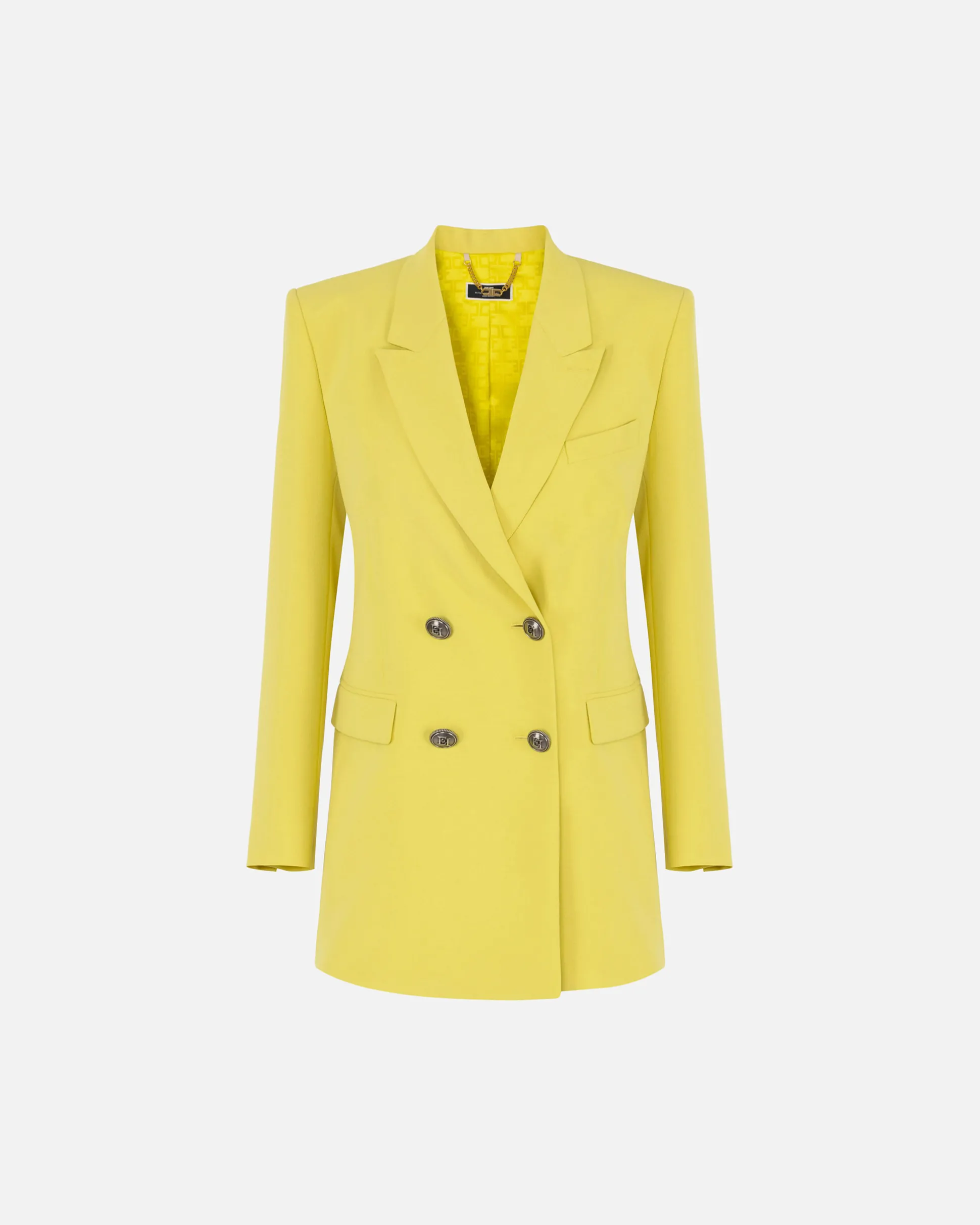 Elisabetta Franchi Giacche & Trench^Giacca Doppiopetto In Crepe Con Revers A Lancia