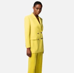 Elisabetta Franchi Giacche & Trench^Giacca Doppiopetto In Crepe Con Revers A Lancia