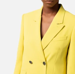 Elisabetta Franchi Giacche & Trench^Giacca Doppiopetto In Crepe Con Revers A Lancia