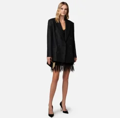 Elisabetta Franchi Giacche & Trench^Giacca Doppiopetto In Tweed Laminato