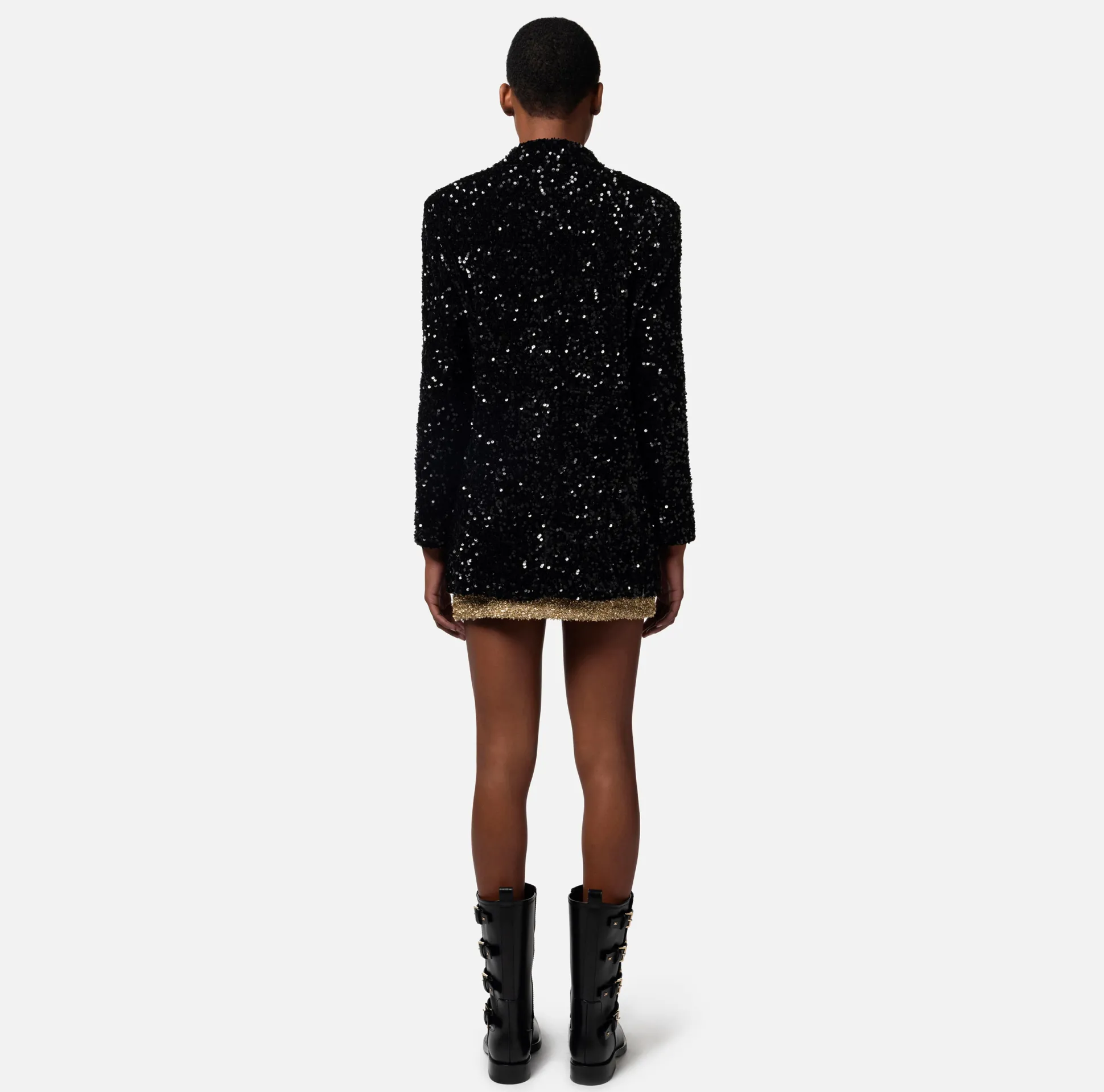 Elisabetta Franchi Giacche & Trench^Giacca In Ciniglia Con Paillettes
