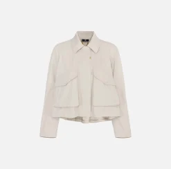 Elisabetta Franchi Giacche & Trench^Giacca In Cotone Cerato Con Tasche