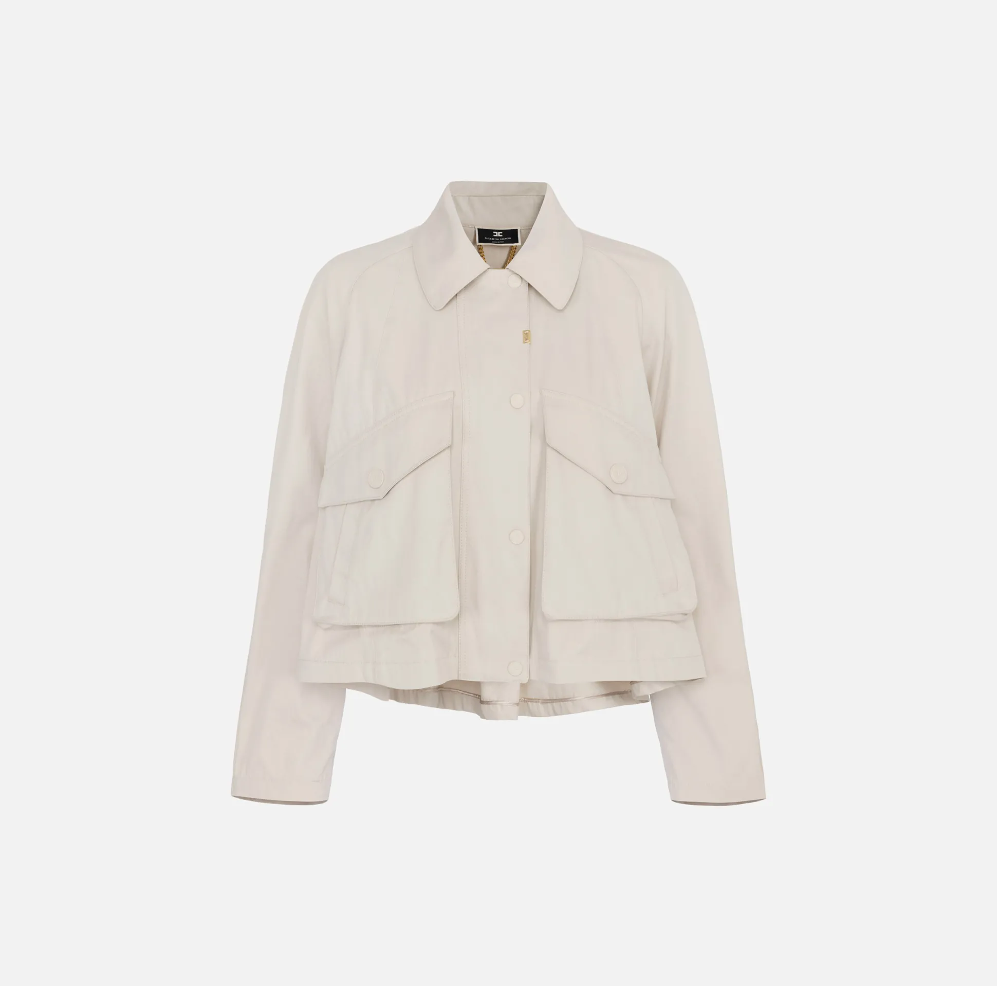 Elisabetta Franchi Giacche & Trench^Giacca In Cotone Cerato Con Tasche