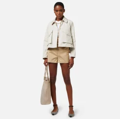 Elisabetta Franchi Giacche & Trench^Giacca In Cotone Cerato Con Tasche