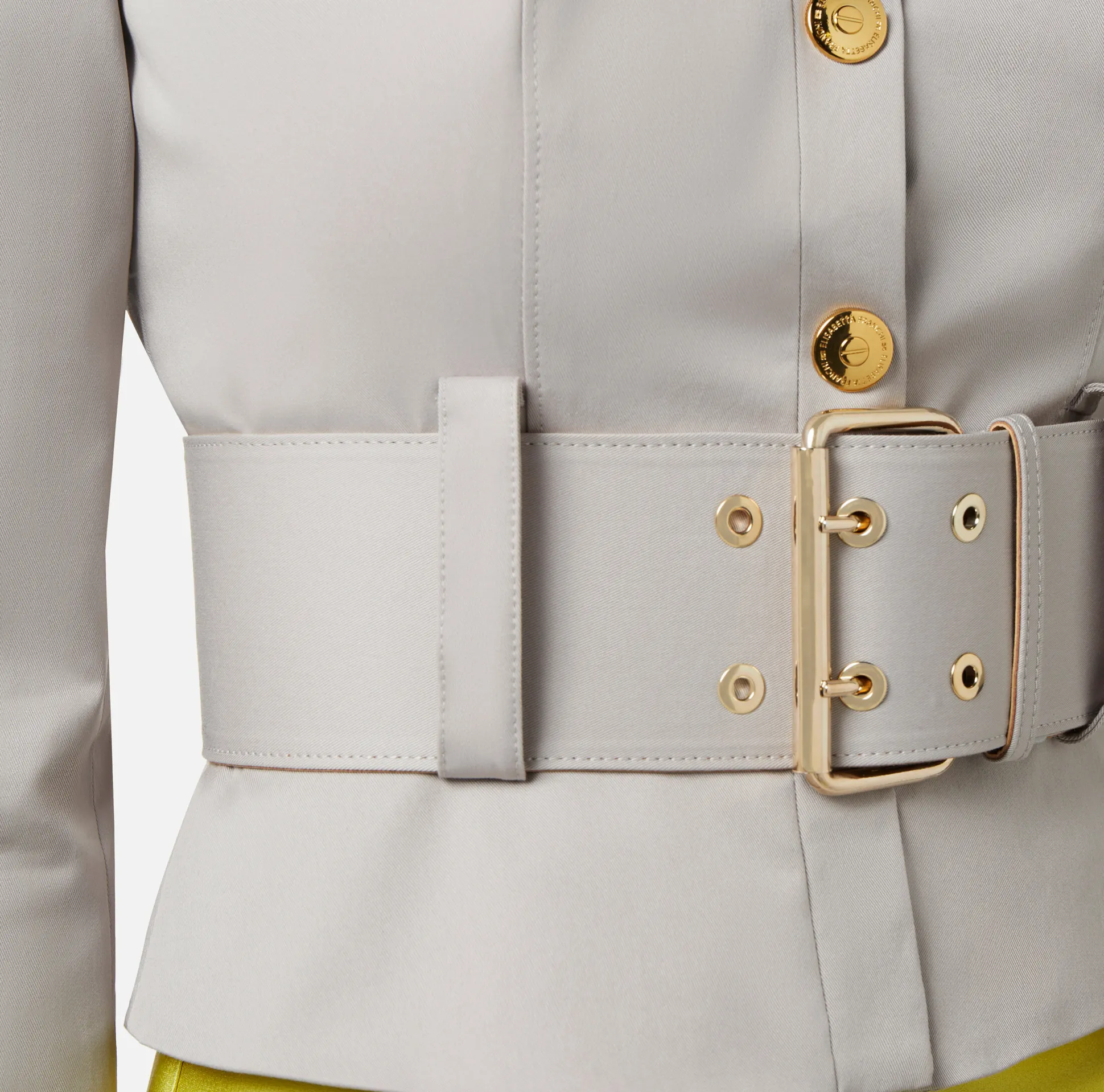 Elisabetta Franchi Giacche & Trench^Giacca In Cotone Stretch Con Cintura