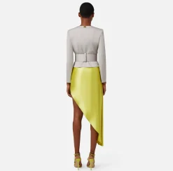 Elisabetta Franchi Giacche & Trench^Giacca In Cotone Stretch Con Cintura