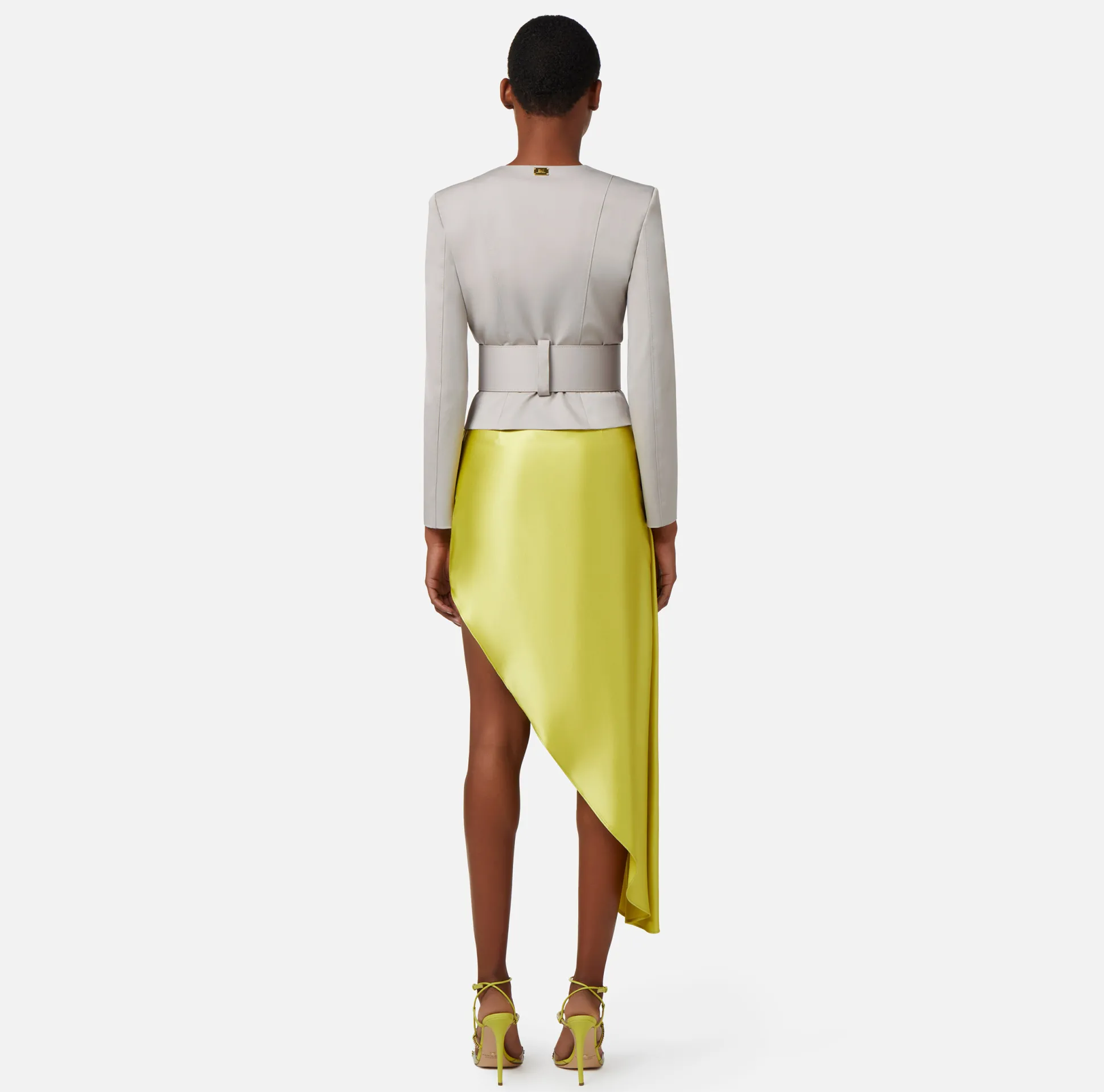 Elisabetta Franchi Giacche & Trench^Giacca In Cotone Stretch Con Cintura