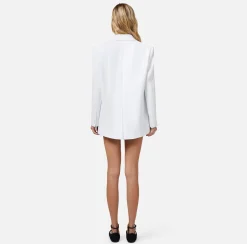 Elisabetta Franchi Giacche & Trench^Giacca In Crepe Con Etichetta Logo