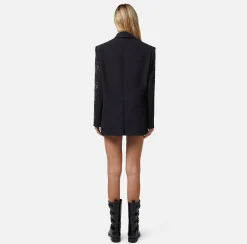 Elisabetta Franchi Giacche & Trench^Giacca In Crepe Con Ricamo Di Strass