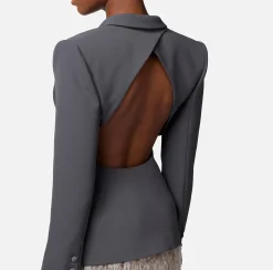 Elisabetta Franchi Giacche & Trench^Giacca In Crepe Leggero Con Cut Out