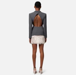 Elisabetta Franchi Giacche & Trench^Giacca In Crepe Leggero Con Cut Out