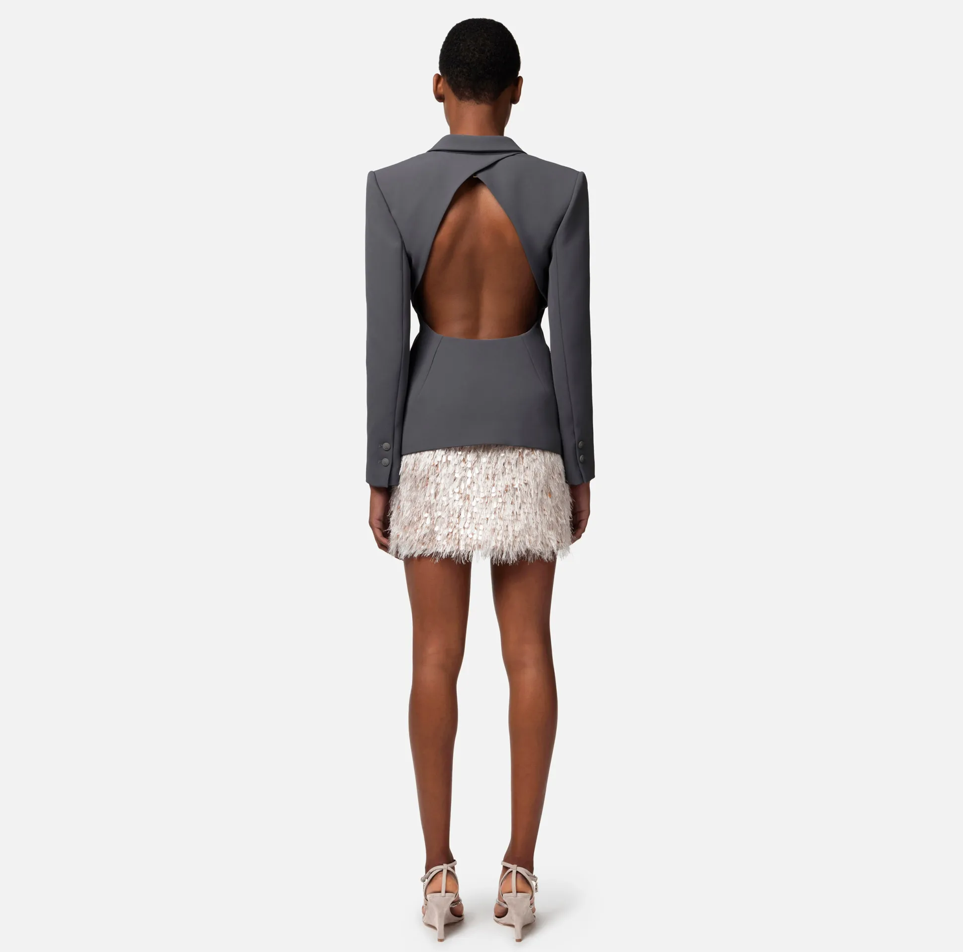 Elisabetta Franchi Giacche & Trench^Giacca In Crepe Leggero Con Cut Out