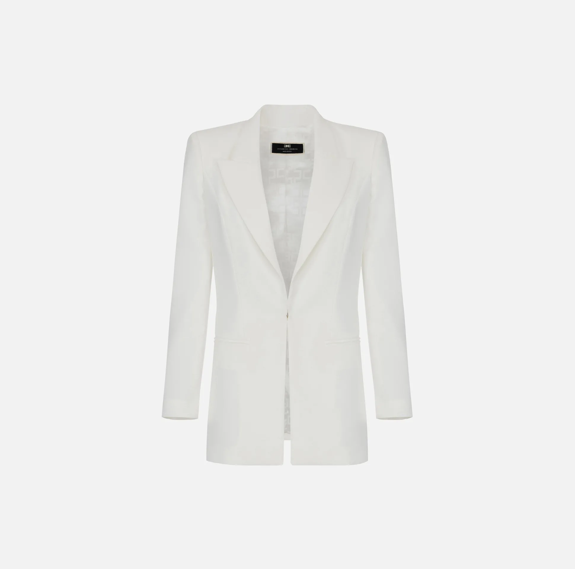 Elisabetta Franchi Giacche & Trench^Giacca In Crepe Leggero Con Rever A Lancia