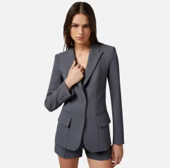 Elisabetta Franchi Giacche & Trench^Giacca In Crepe Stretch Con Revers A Lancia
