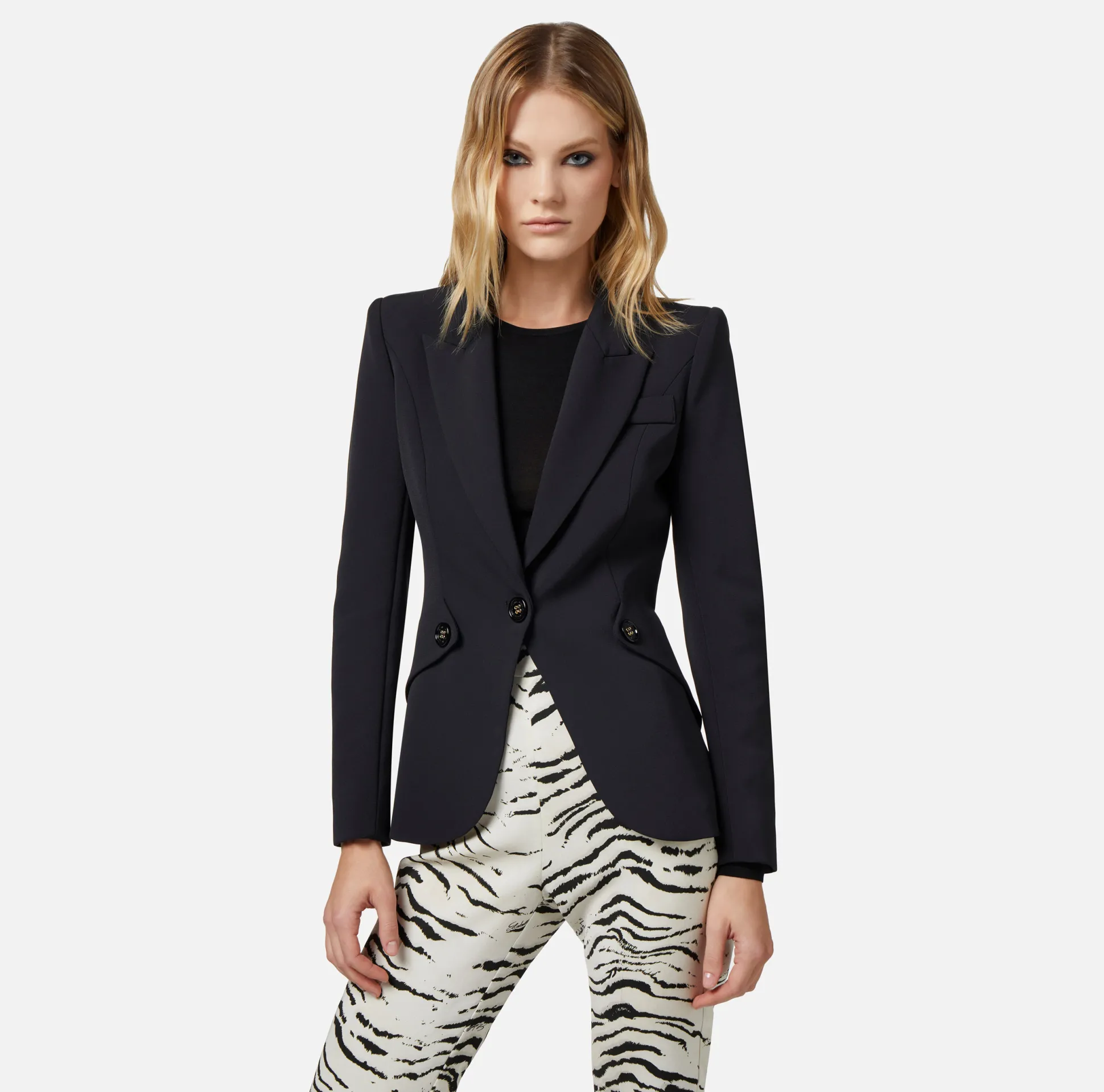 Elisabetta Franchi Giacche & Trench^Giacca In Doppio Crepe Con Patte