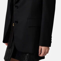 Elisabetta Franchi Giacche & Trench^Giacca In Fresco Lana Con Patte