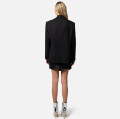 Elisabetta Franchi Giacche & Trench^Giacca In Fresco Lana Con Patte