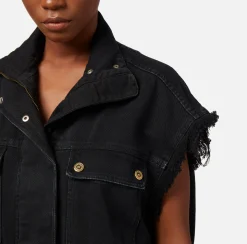 Elisabetta Franchi Giacche & Trench^Gilet In Denim Utility