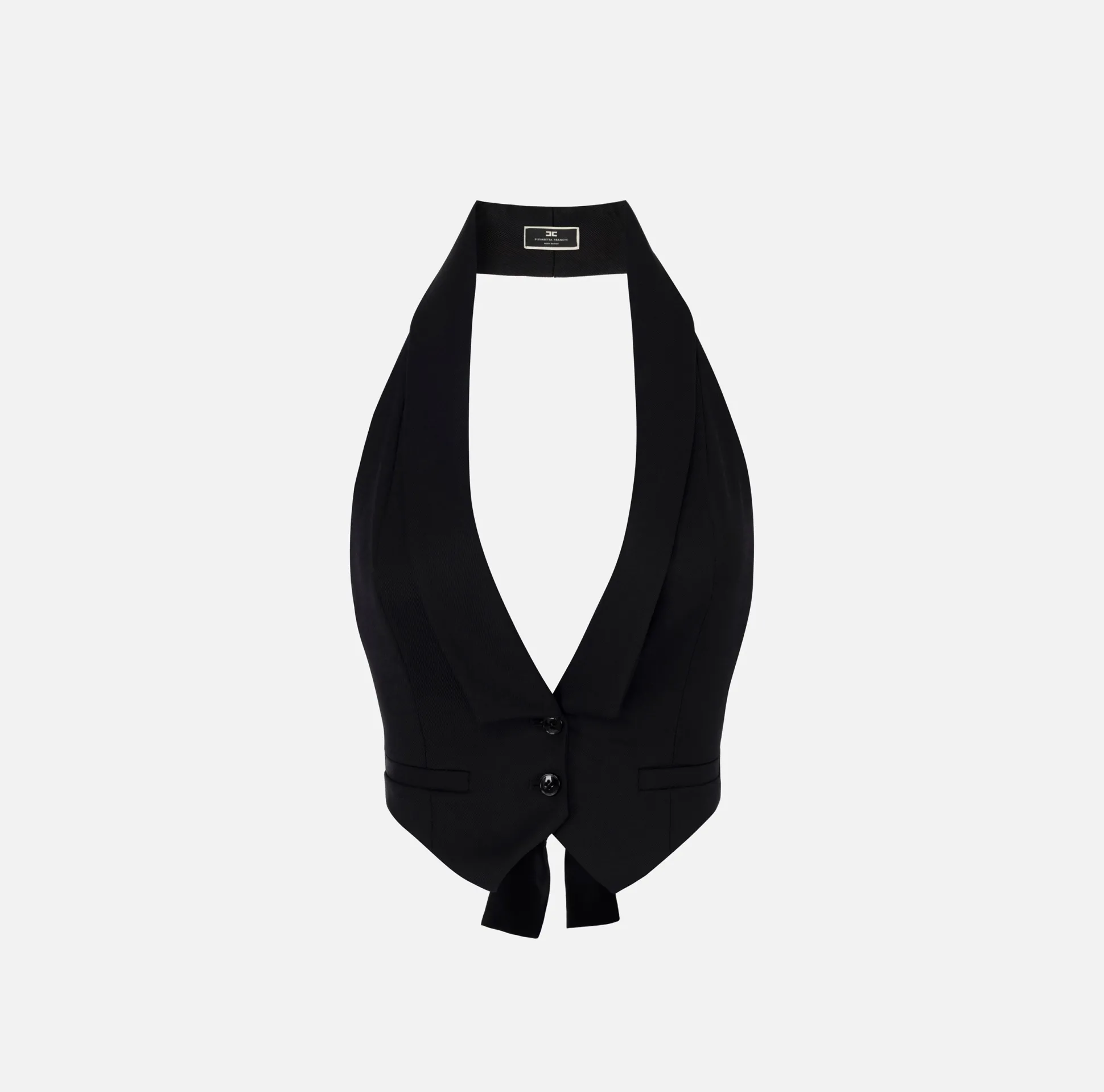 Elisabetta Franchi Giacche & Trench^Gilet In Fresco Lana Con Fusciacca