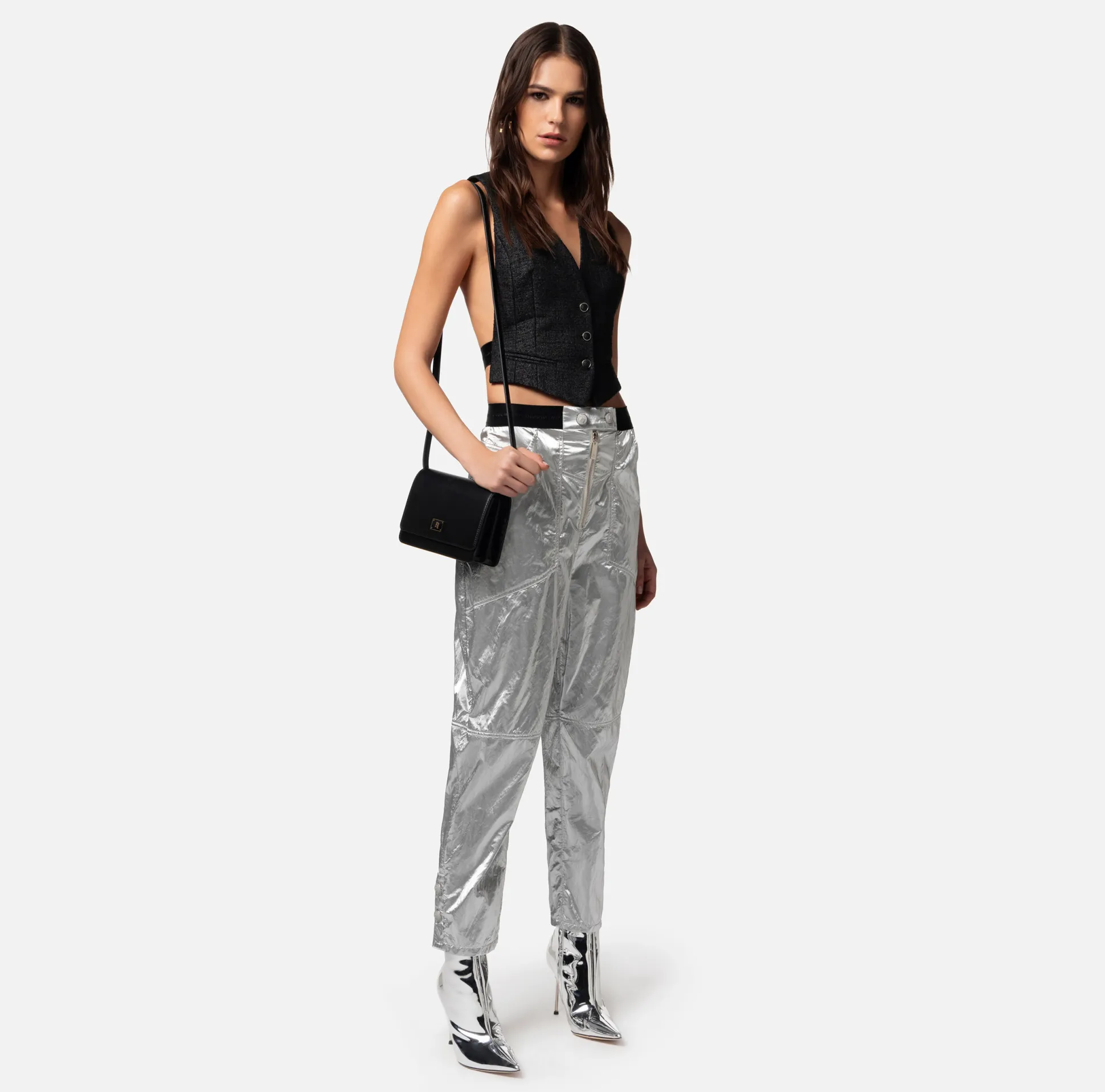 Elisabetta Franchi Giacche & Trench^Gilet In Tweed Laminato