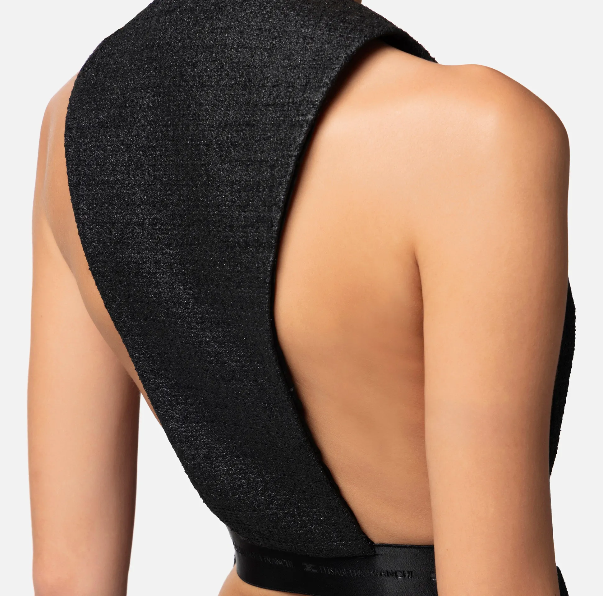 Elisabetta Franchi Giacche & Trench^Gilet In Tweed Laminato